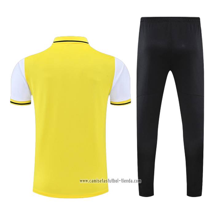 Conjunto Polo del Borussia Dortmund 2022 2023 Amarillo y Blanco